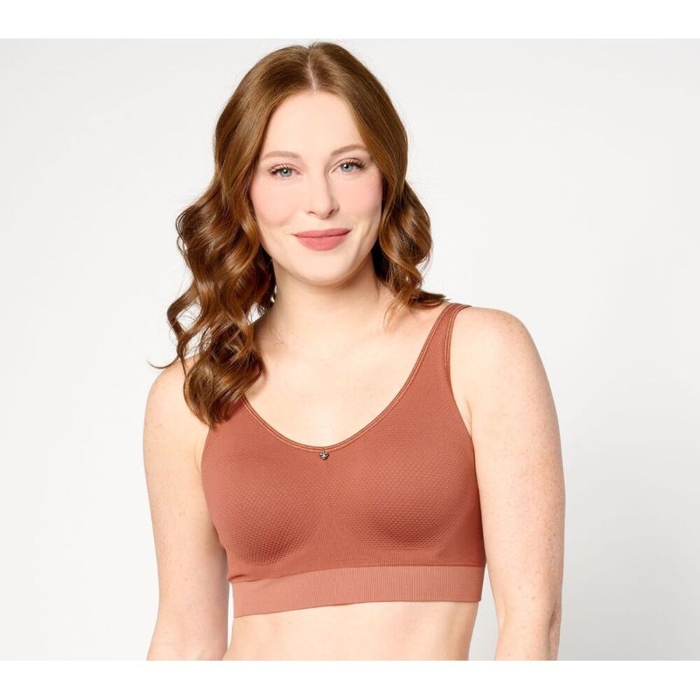 Breezies Women's Bra Sz 42DDD Air Effects Seamless Underwire Brown A622901